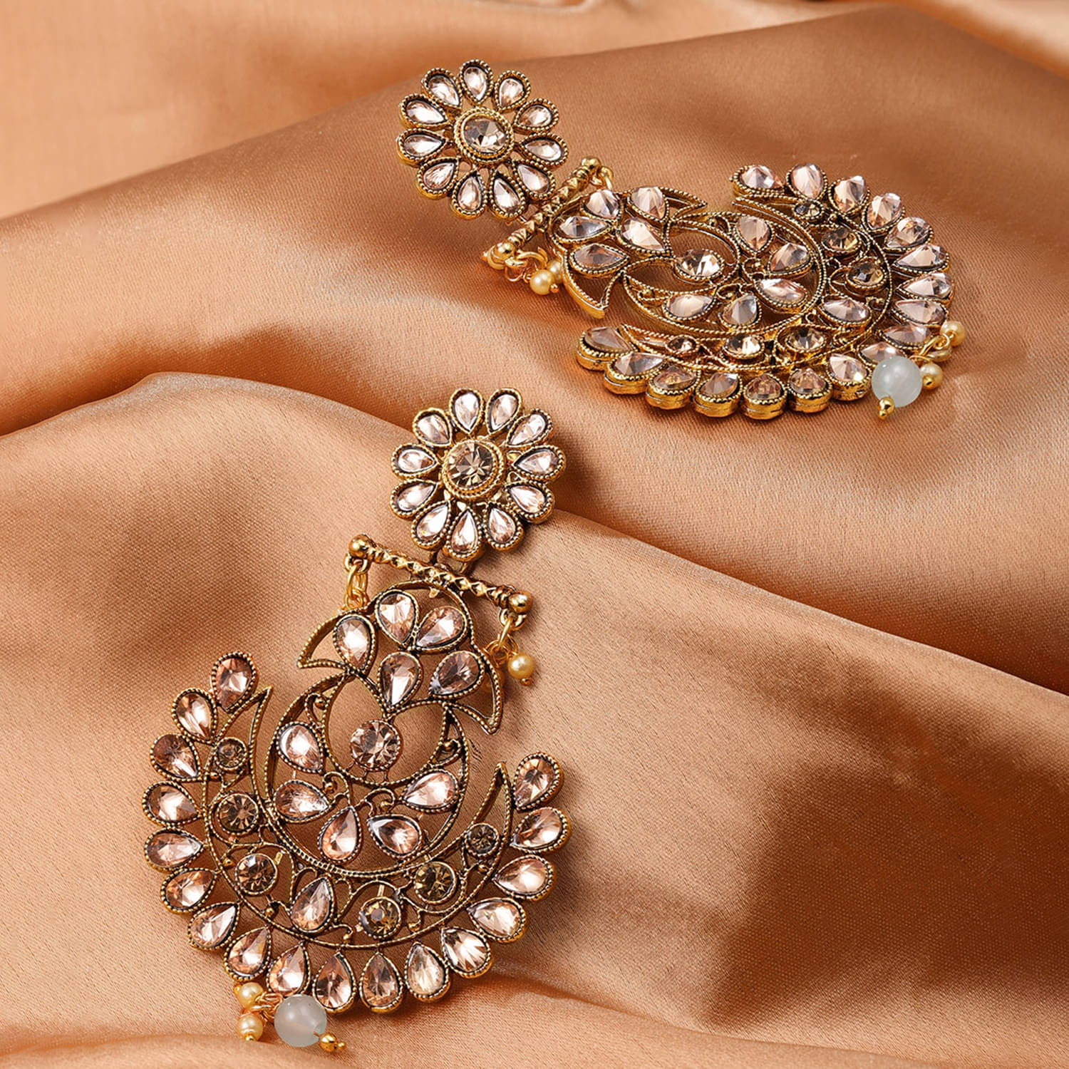     			Sukkhi Excellent Gold Plated Chand Bali Earring for Women