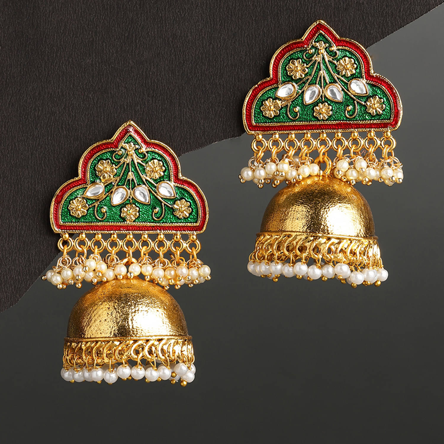 Sukkhi Sober Gold Plated Meenakari Earring for Women Sukkhi Sober Gold Plated Meenakari Earring for Women