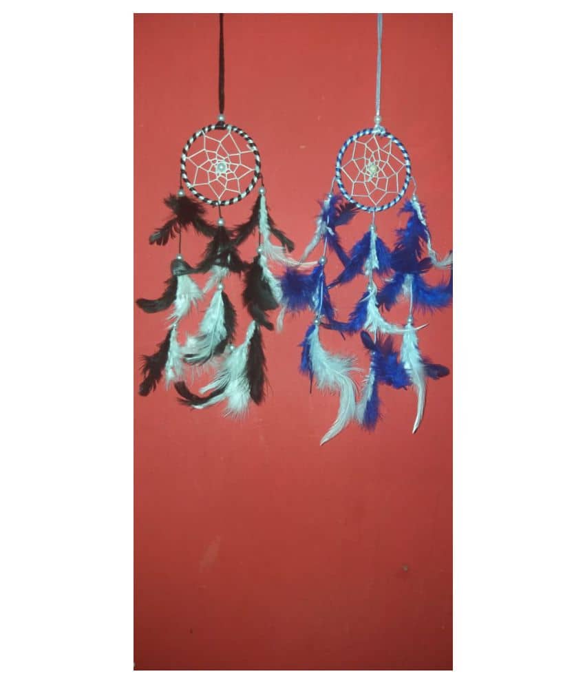 new lucky Feather Multicolour Dream Catcher - Pack of 1 ( 30 X 8 cms )