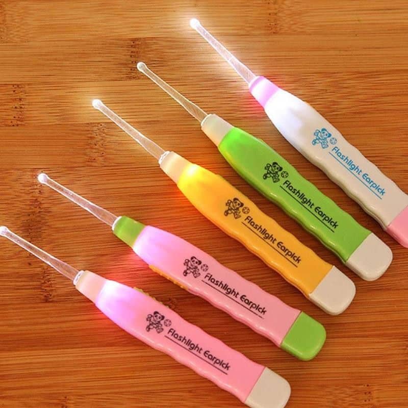 shop93 store Flashlight Ear Pick 2 Pcs Pack Of 1 (Assorted Color)