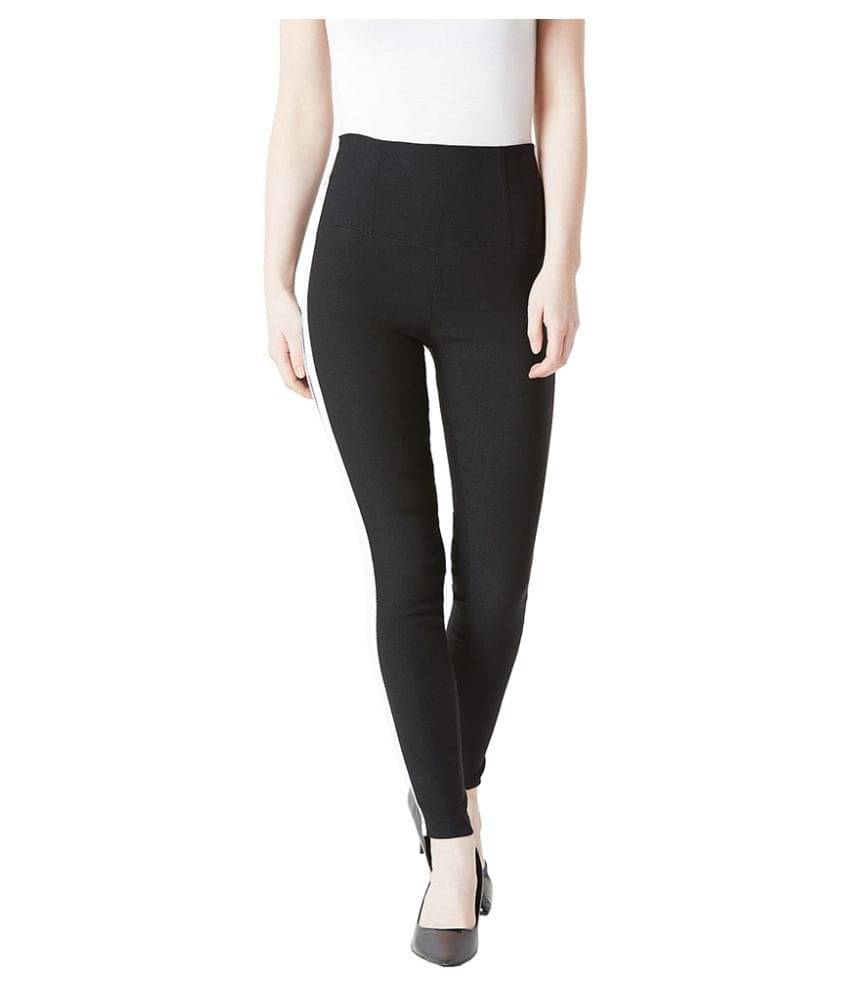     			Miss Chase Polyester Jeggings - Black