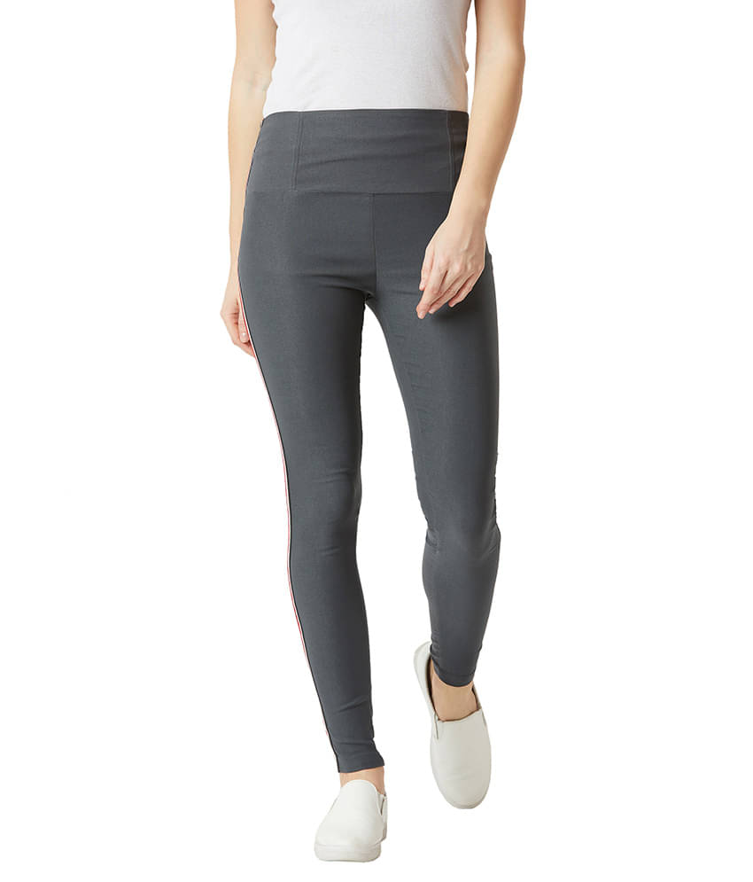     			Miss Chase Polyester Jeggings - Grey