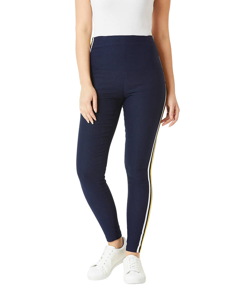     			Miss Chase Polyester Jeggings - Navy