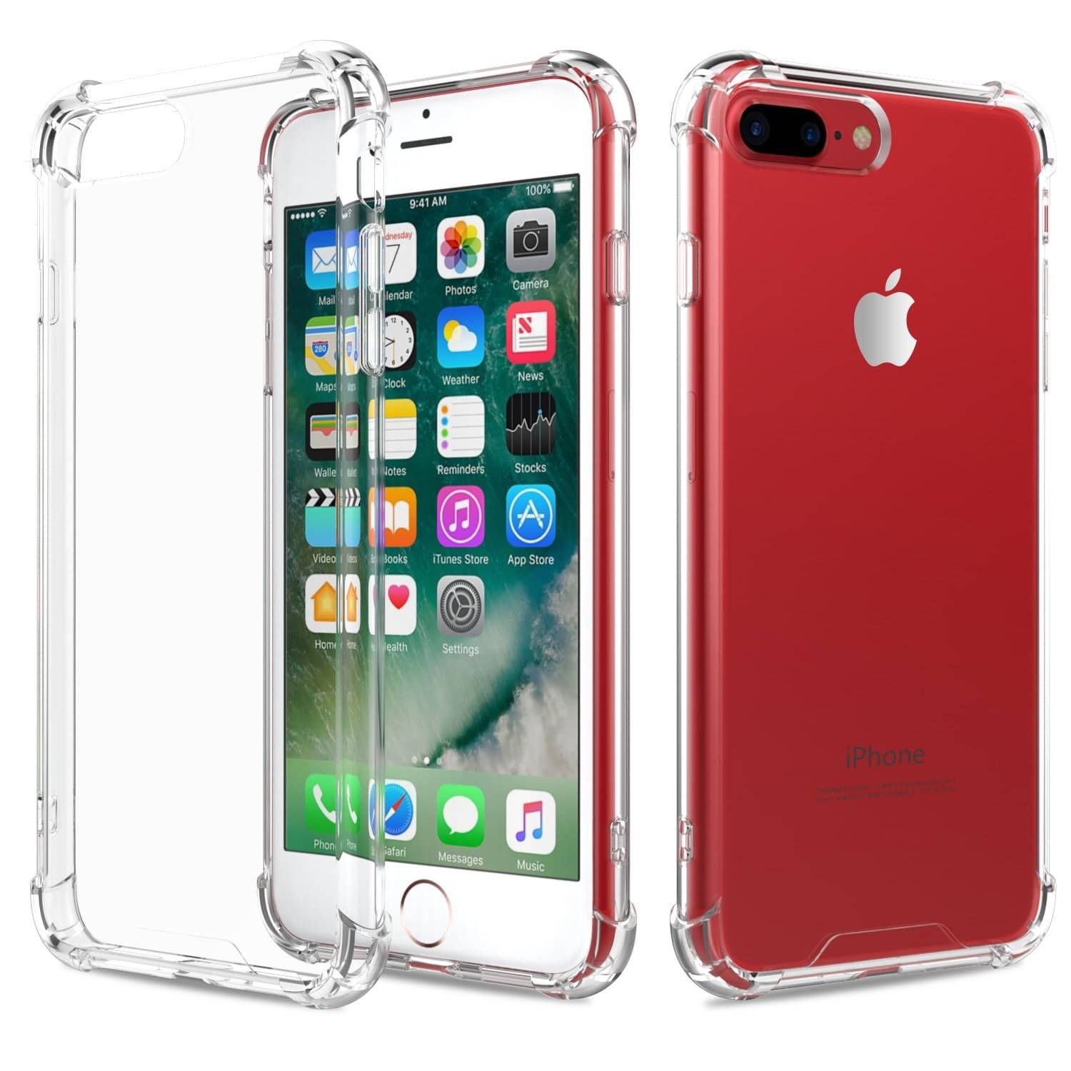     			Apple Iphone 8 Plus Plain Cases BEING STYLISH - Transparent