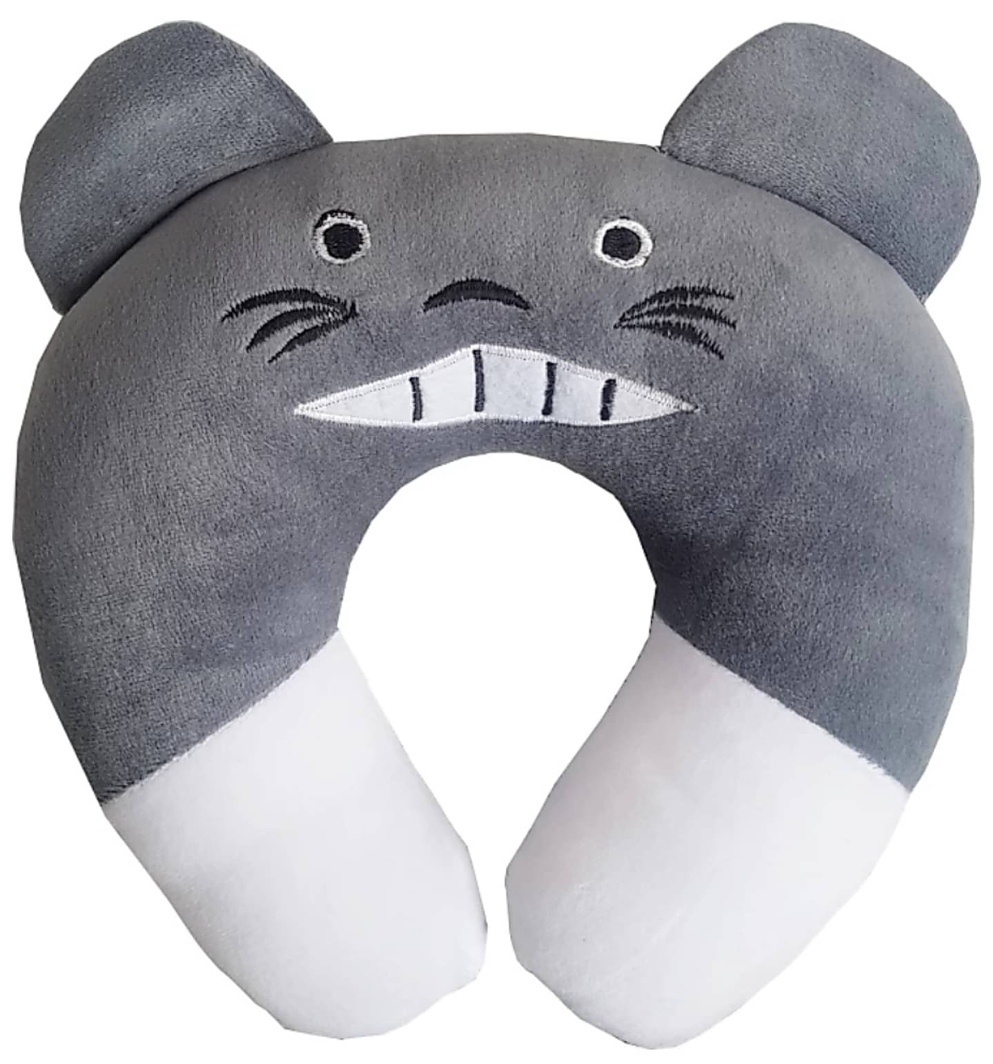     			Brandonn Grey Polyester Fibre U shape Baby Pillow