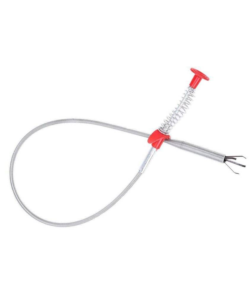     			Hair Catchingl Sink Overflow Drain Cleaning Drain Clog Water Pipe Sink Cleaner Snake Unblocked Kitchen Bath Rod Hair Remover (Random Color)