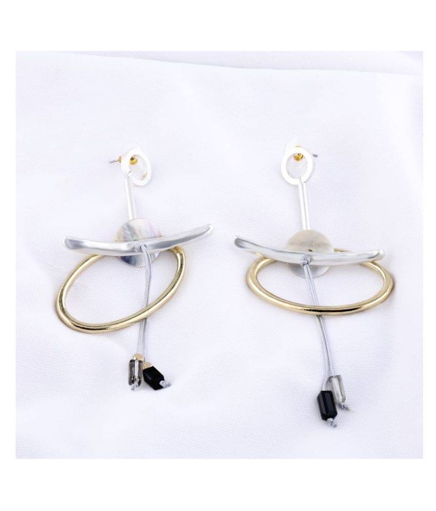 Silver Shine Dual Shade Designer Partywear Earring For Girls and Women Jewellery Silver Shine Dual Shade Designer Partywear Earring For Girls and Women Jewellery