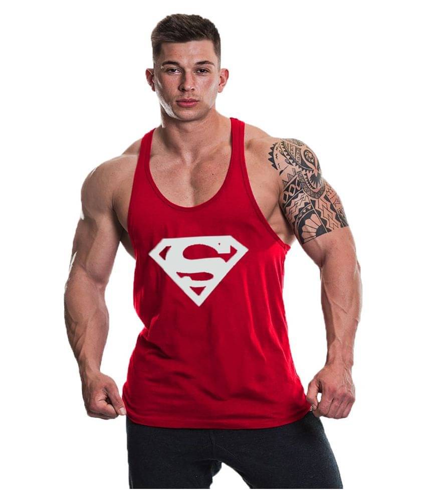 THE BLAZZE Red Sleeveless Vests Single     			THE BLAZZE Red Sleeveless Vests Single