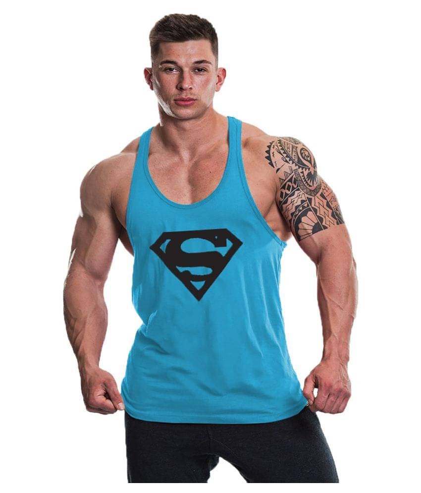 THE BLAZZE Turquoise Sleeveless Vests Single     			THE BLAZZE Turquoise Sleeveless Vests Single