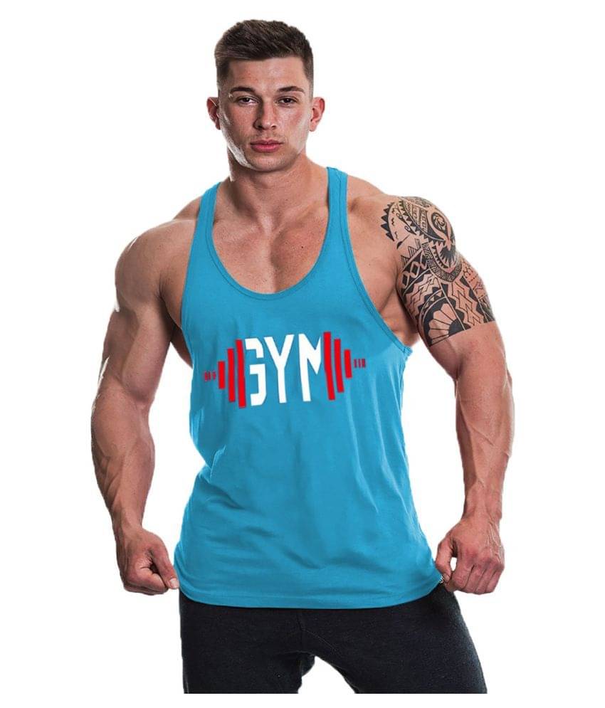THE BLAZZE Turquoise Sleeveless Vests Single     			THE BLAZZE Turquoise Sleeveless Vests Single