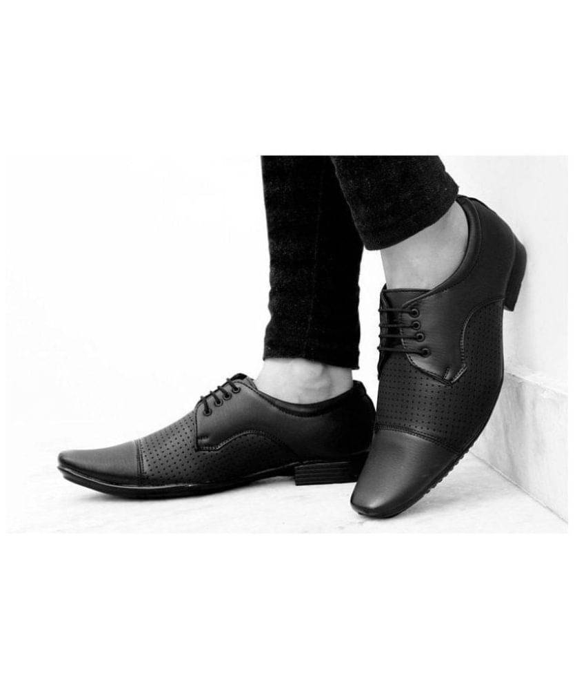 Aadi Derby Non-Leather Black Formal Shoes Aadi Derby Non-Leather Black Formal Shoes