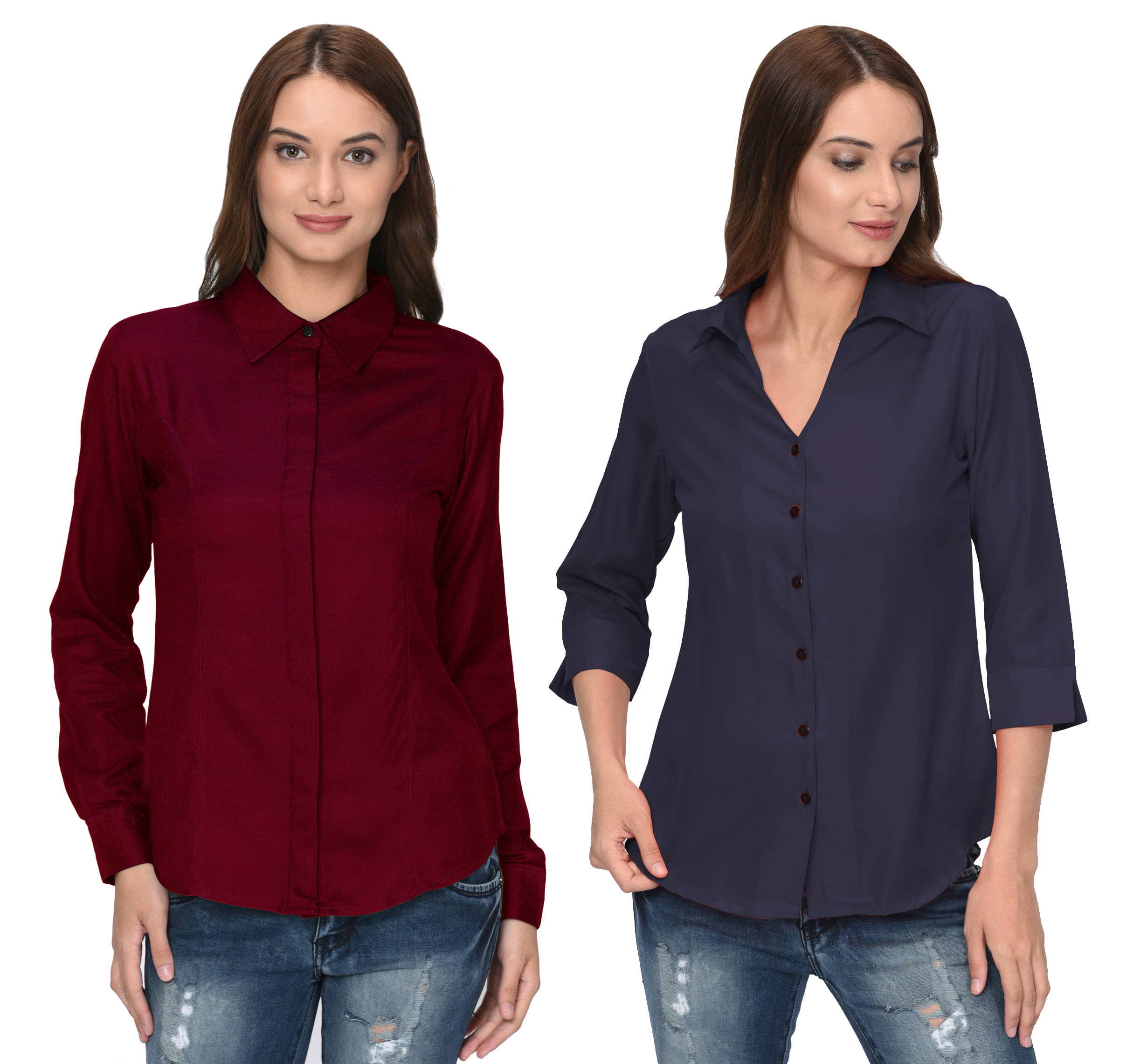 Thisbe Women Solid Polyester Shirt ( Multicolor )     			Thisbe Women Solid Polyester Shirt ( Multicolor )