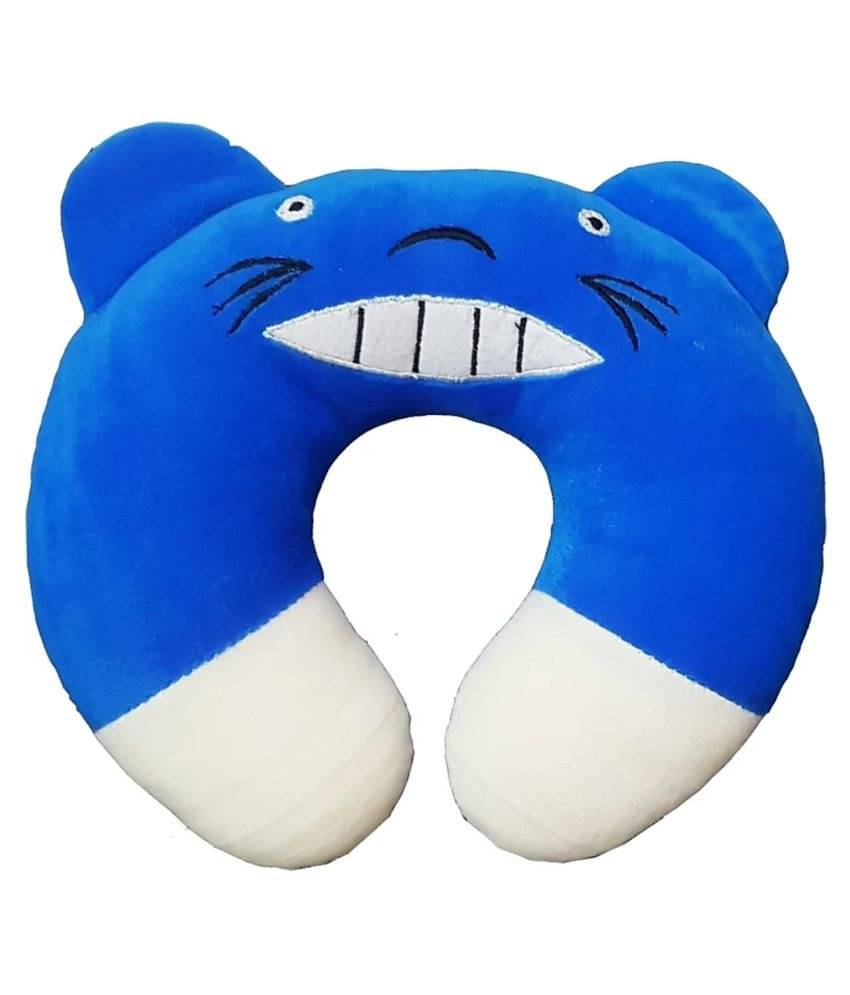     			Brandonn Blue Polyester Fibre U shape Baby Pillow
