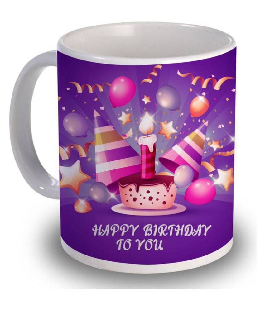 COLOR YARD best happy birth day to you printed Ceramic Coffee Mug 1 Pcs 350 mL     			COLOR YARD best happy birth day to you printed Ceramic Coffee Mug 1 Pcs 350 mL