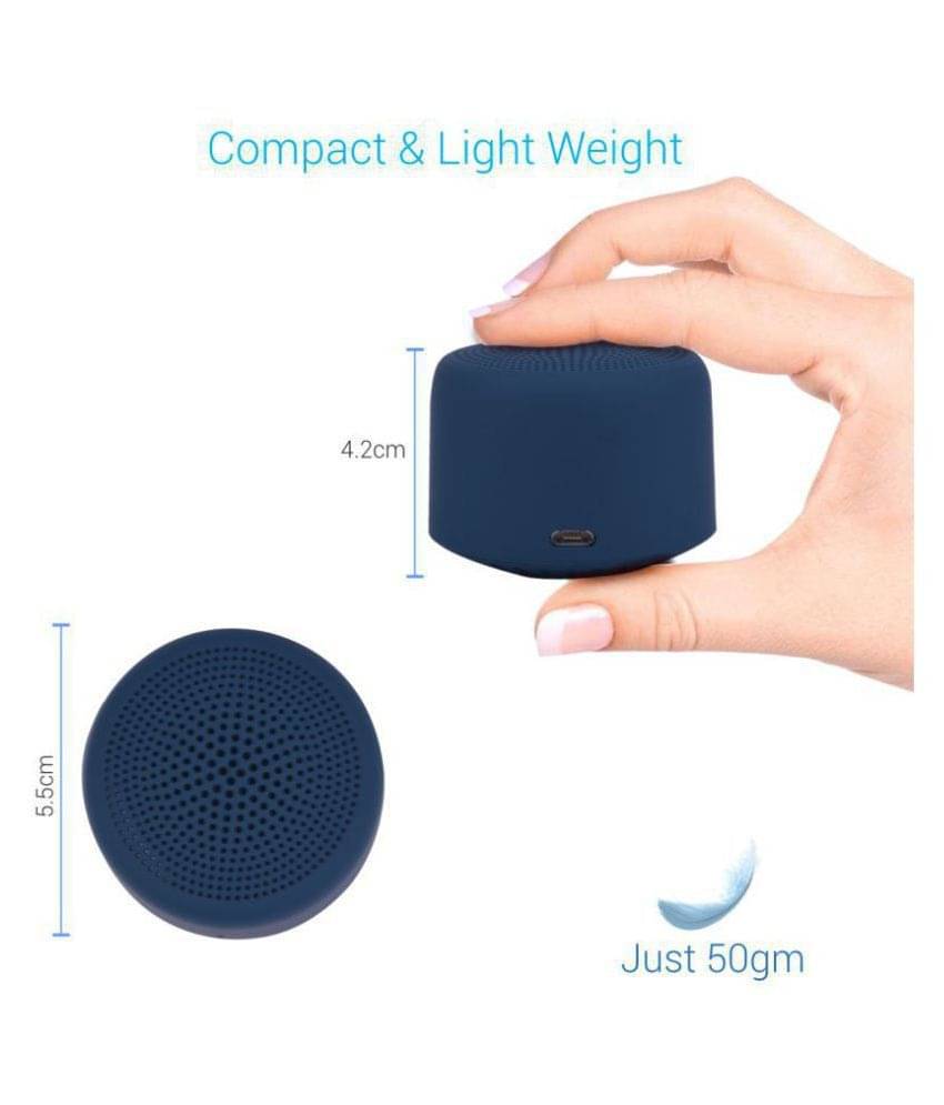     			Portronics PICO POR 313 Bluetooth 4.2 Portable Stereo Speaker with TWS A Crisp, Loud and Clear 3W Output (Blue)