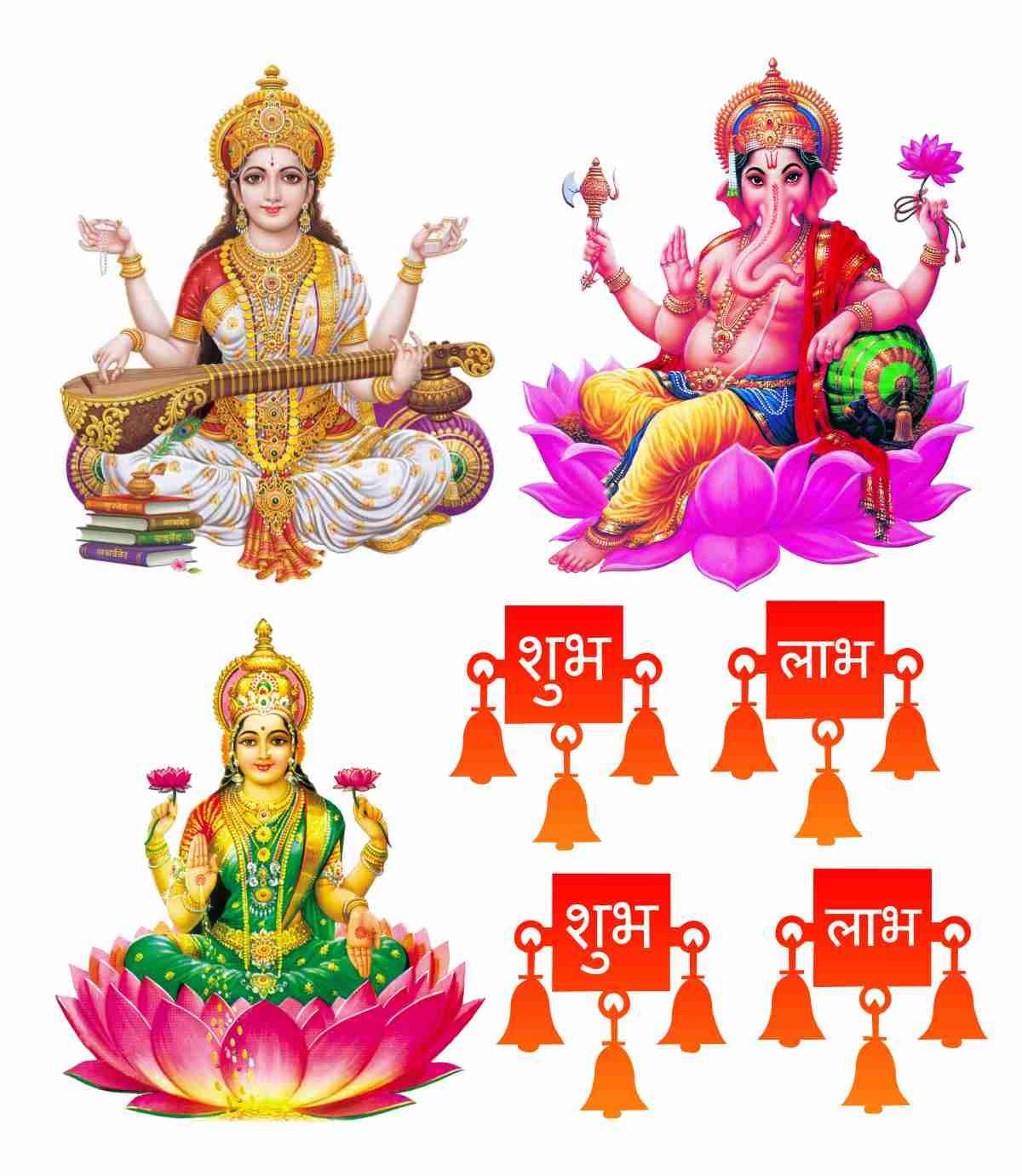    			Decor Villa Happy Diwali combo Festive Sticker ( 48 x 58 cms )