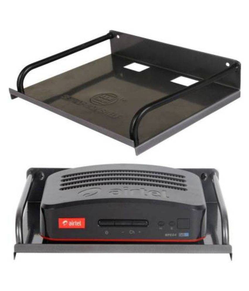     			Digway Set Top Box / DTH Stand - Wall Mount Stand / Wifi Router Stand, Color : Black (Ideal for All Type of Set Top Box) Metal Wall Shelf (Number of Shelves - 1, Black) Iron Wall Shelf (Number of Shelves - 1, Black)