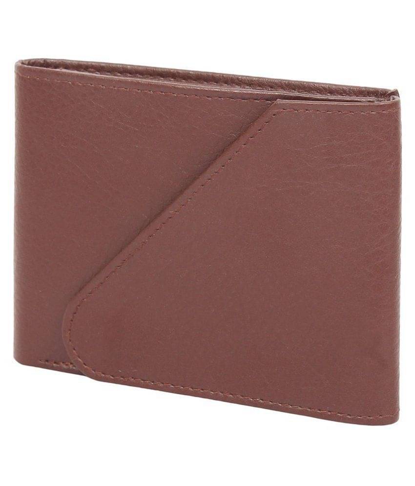     			Amicraft Faux Leather Brown Formal Regular Wallet
