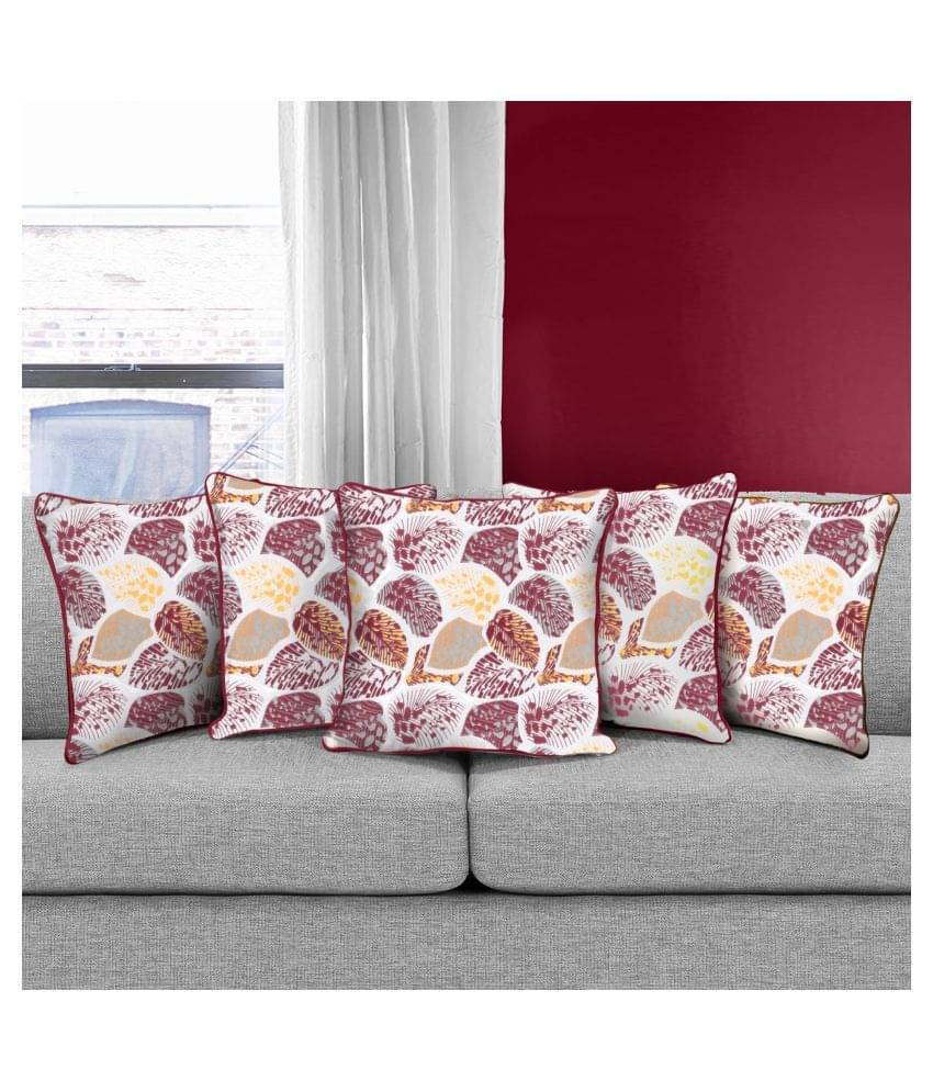 DECOTREE Cotton Square Cushion Cover 30X30 cm (12X12) - Purple DECOTREE Cotton Square Cushion Cover 30X30 cm (12X12) - Purple