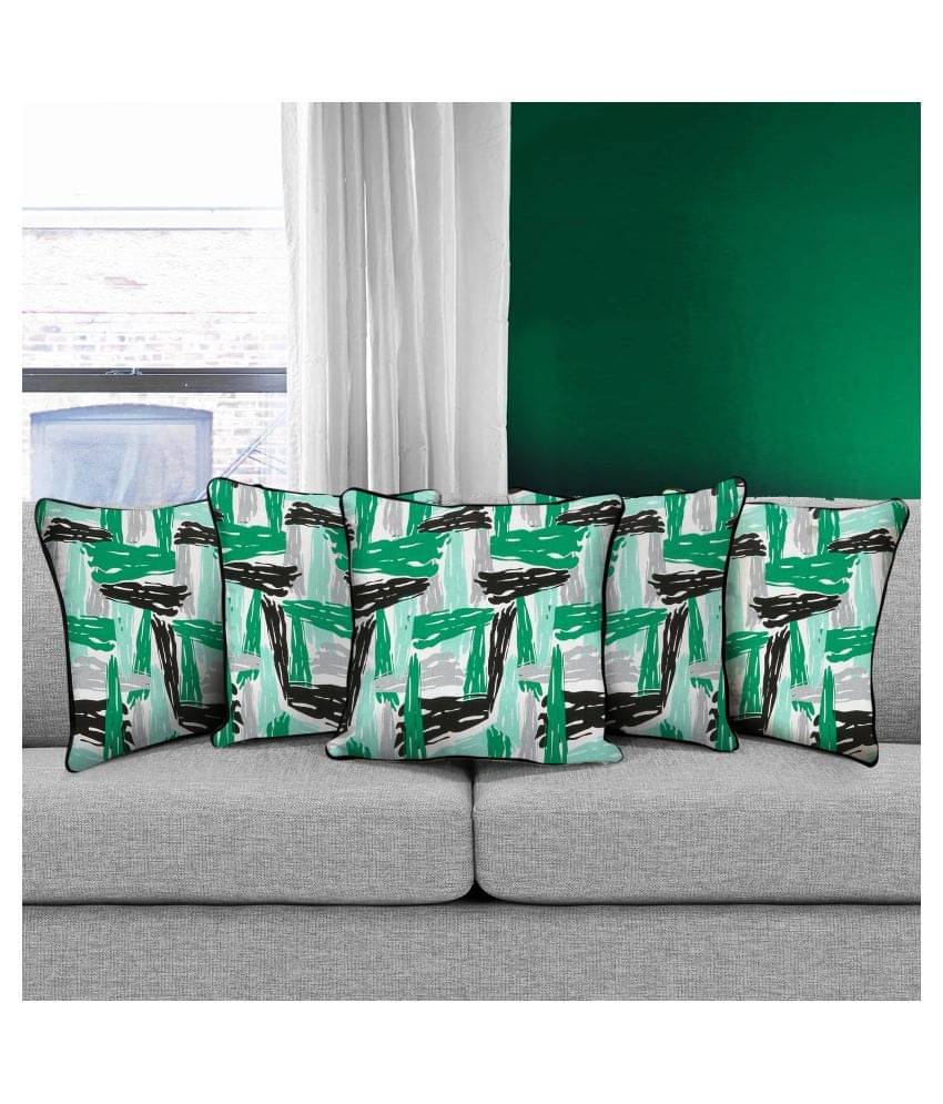DECOTREE Cotton Square Cushion Cover 30X30 cm (12X12) - Aqua DECOTREE Cotton Square Cushion Cover 30X30 cm (12X12) - Aqua