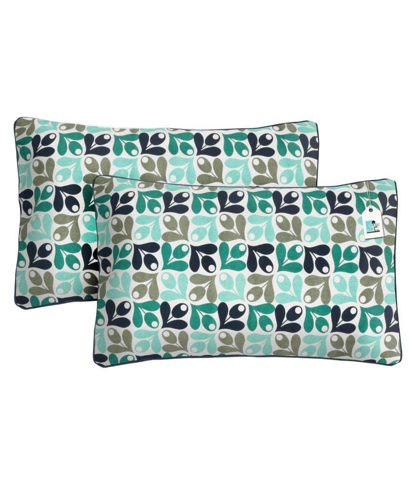     			DECOTREE - Pack of 2 Cotton Pillow Cover ( 68.58 cm(27) x 45.72 cm(18) ) - Aqua