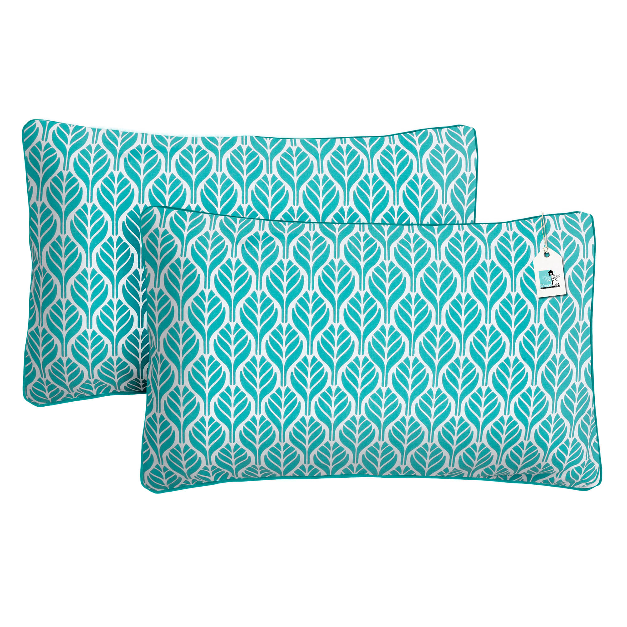     			DECOTREE - Pack of 2 Cotton Pillow Cover ( 68.58 cm(27) x 45.72 cm(18) ) - Blue