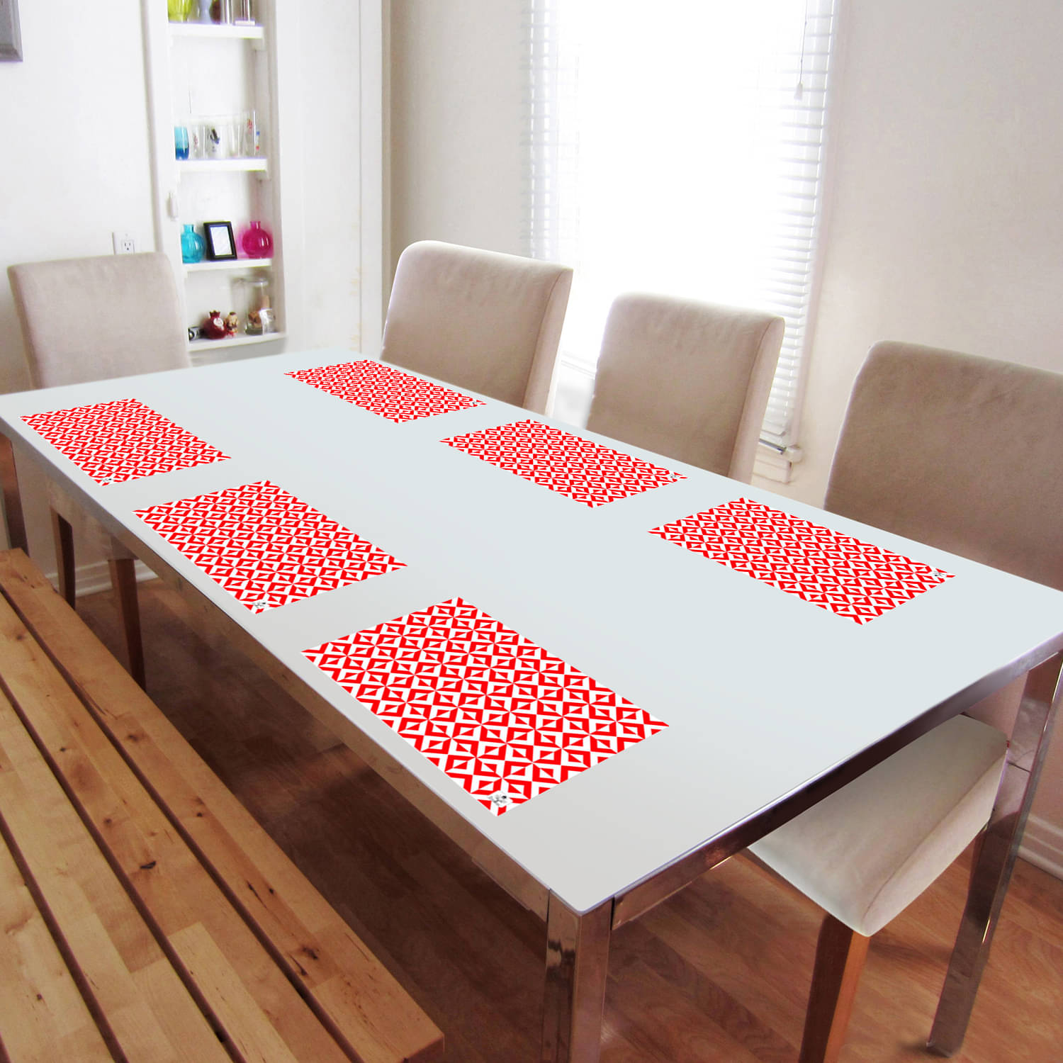 DECOTREE PVC Rectangle Table Mats ( 46 cm x 30 cm ) - Red DECOTREE PVC Rectangle Table Mats ( 46 cm x 30 cm ) - Red