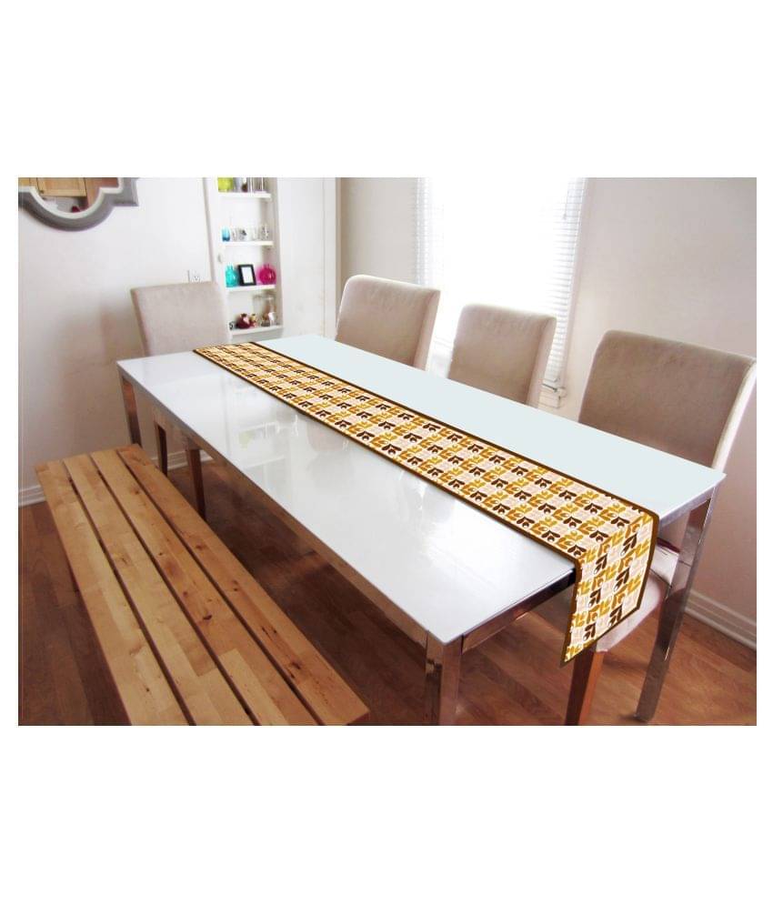 DECOTREE Cotton 6 Seater Table Runner ( 183 cm x 35 cm ) Single - Yellow DECOTREE Cotton 6 Seater Table Runner ( 183 cm x 35 cm ) Single - Yellow