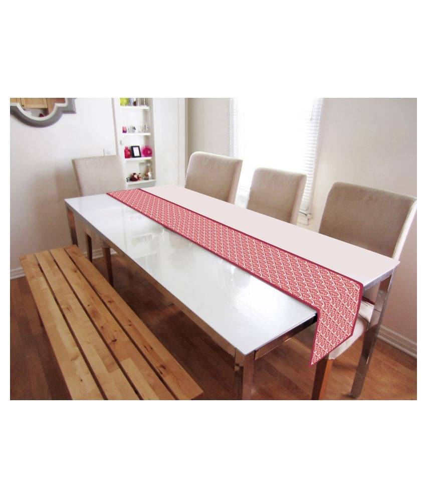    			DECOTREE Cotton 6 Seater Table Runner ( 183 cm x 35 cm ) Single - Red