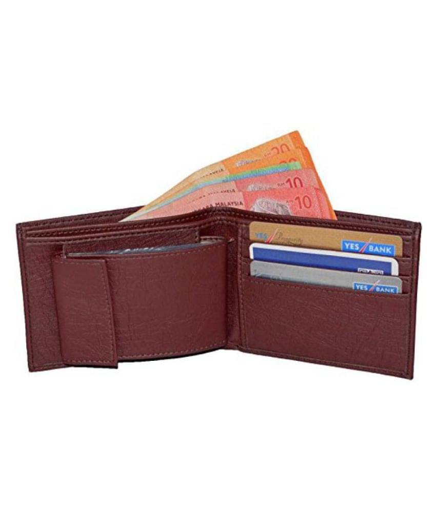     			Amicraft PU Brown Formal Regular Wallet