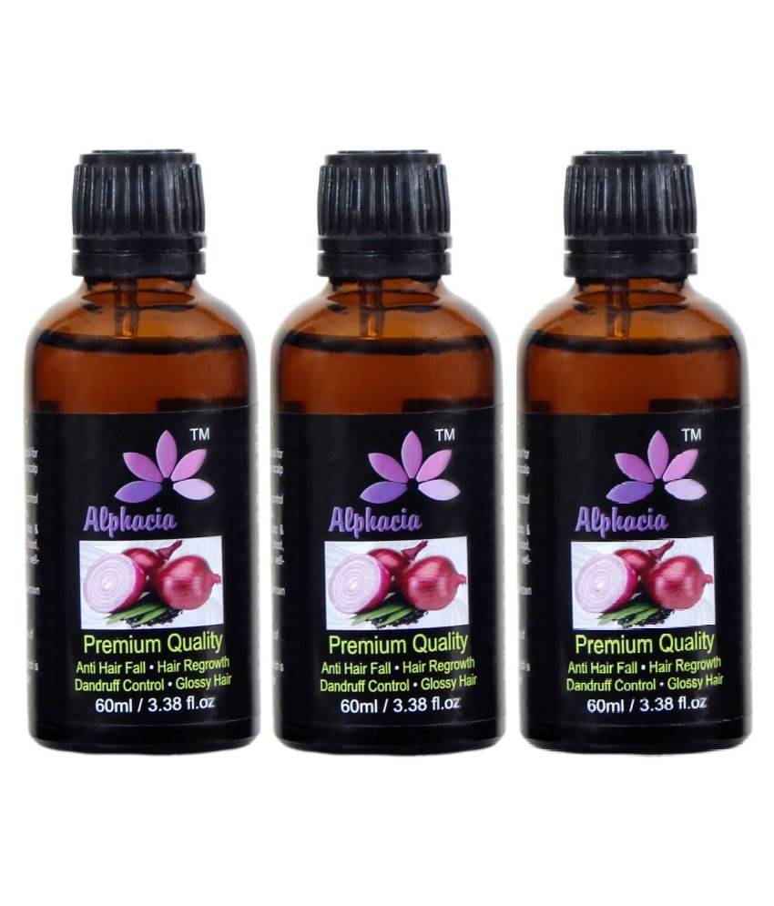 Alphacia Organic ONION Oil- For Hair Treatment Onion 180 mL Pack of 3 Alphacia Organic ONION Oil- For Hair Treatment Onion 180 mL Pack of 3