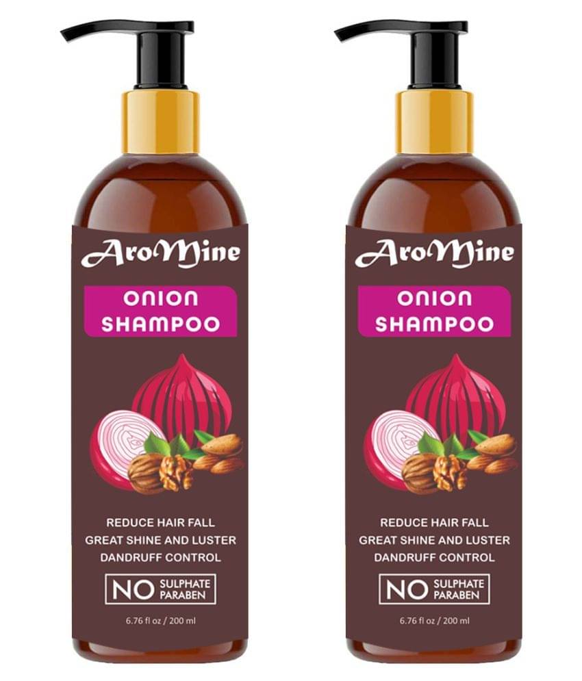 Aromine Red Onion Shampoo for Hair Growth & Hair Fall Control Shampoo + Conditioner 400 mL Pack of 2 Aromine Red Onion Shampoo for Hair Growth & Hair Fall Control Shampoo + Conditioner 400 mL Pack of 2