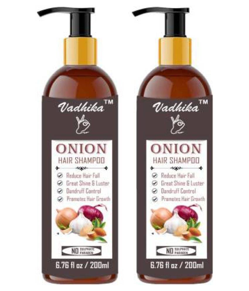     			Vadhika Onion Shampoo for Hair Regrowth, Hair Fall Control, Dandruff Shampoo 400 mL Pack of 2
