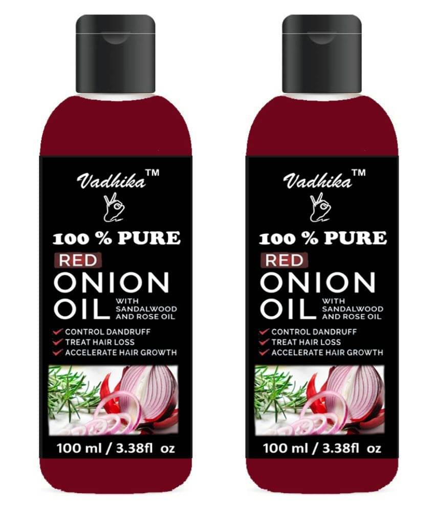     			Vadhika RED ONION Herbal Hair Oil Blend Of 14 Naturals Hair Growth 200 mL Pack of 2