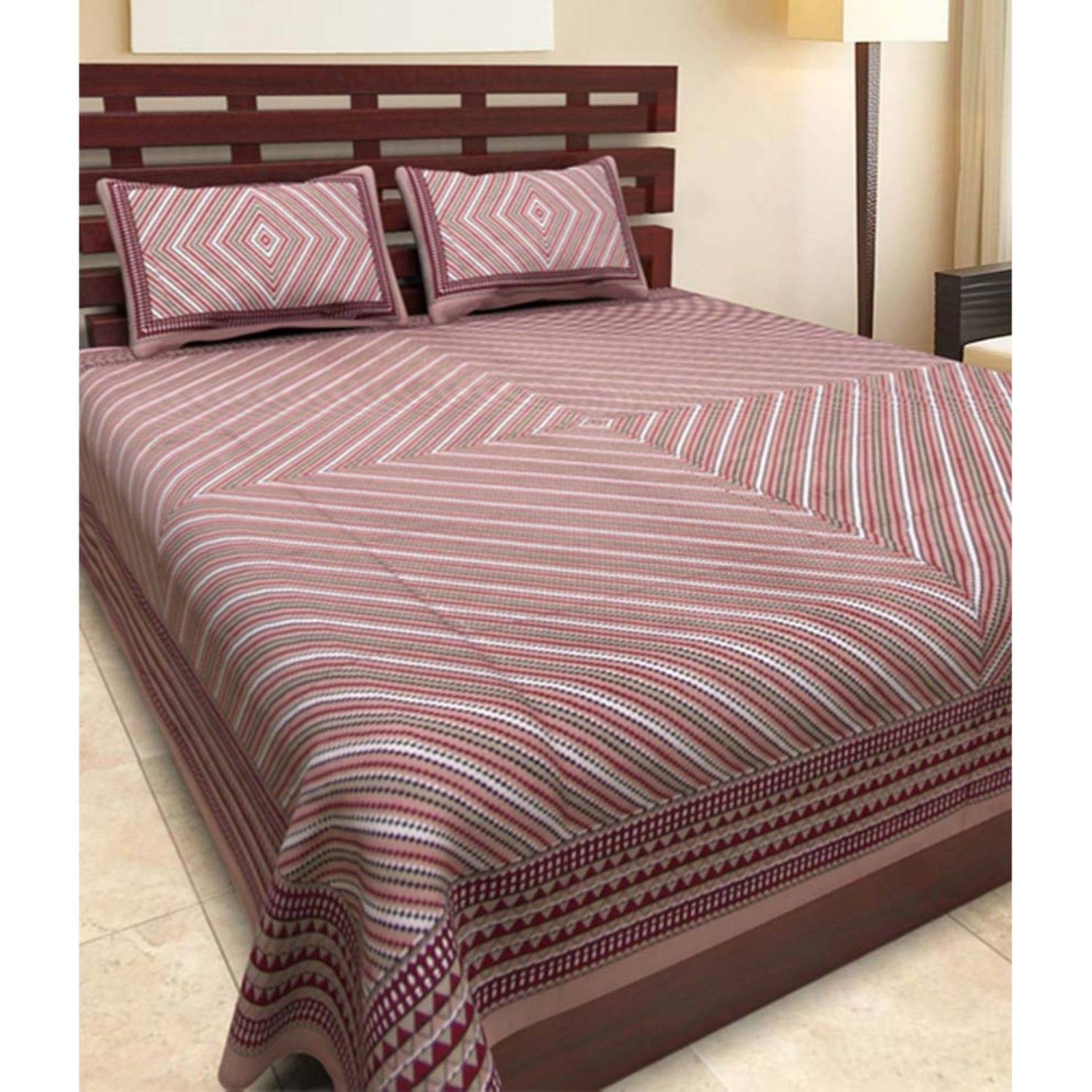     			Uniqchoice Cotton King Bedsheet ( Brown )