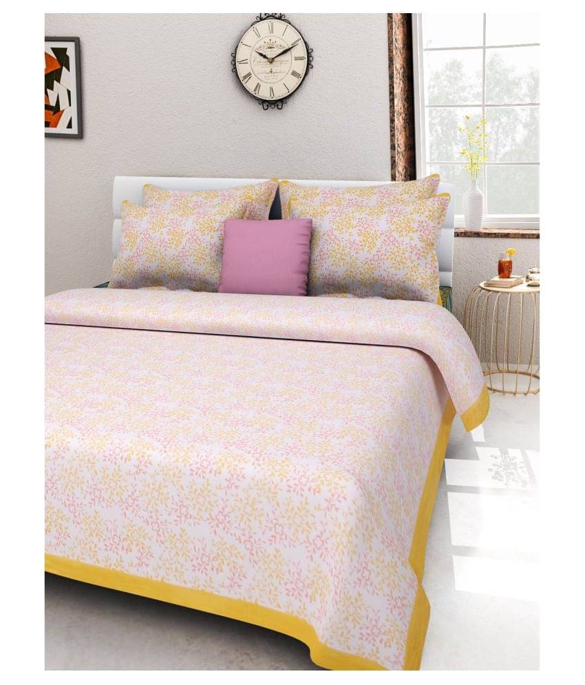     			Uniqchoice Cotton King Bedsheet ( Yellow )