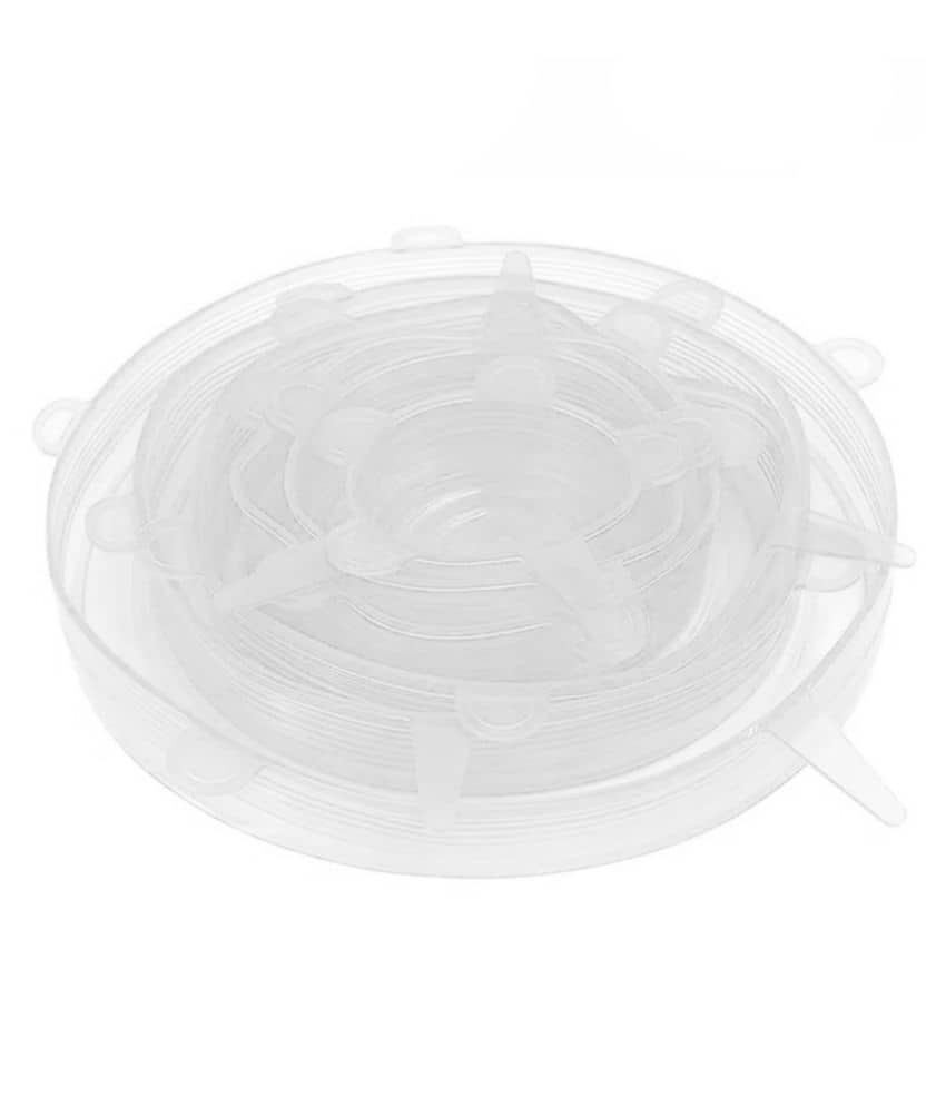 COCOSHOPE Organising & Storage 6Pcs Reusable Silicone Stretch Lids Wrap Bowl Seal Cover Kitchen Food Storage