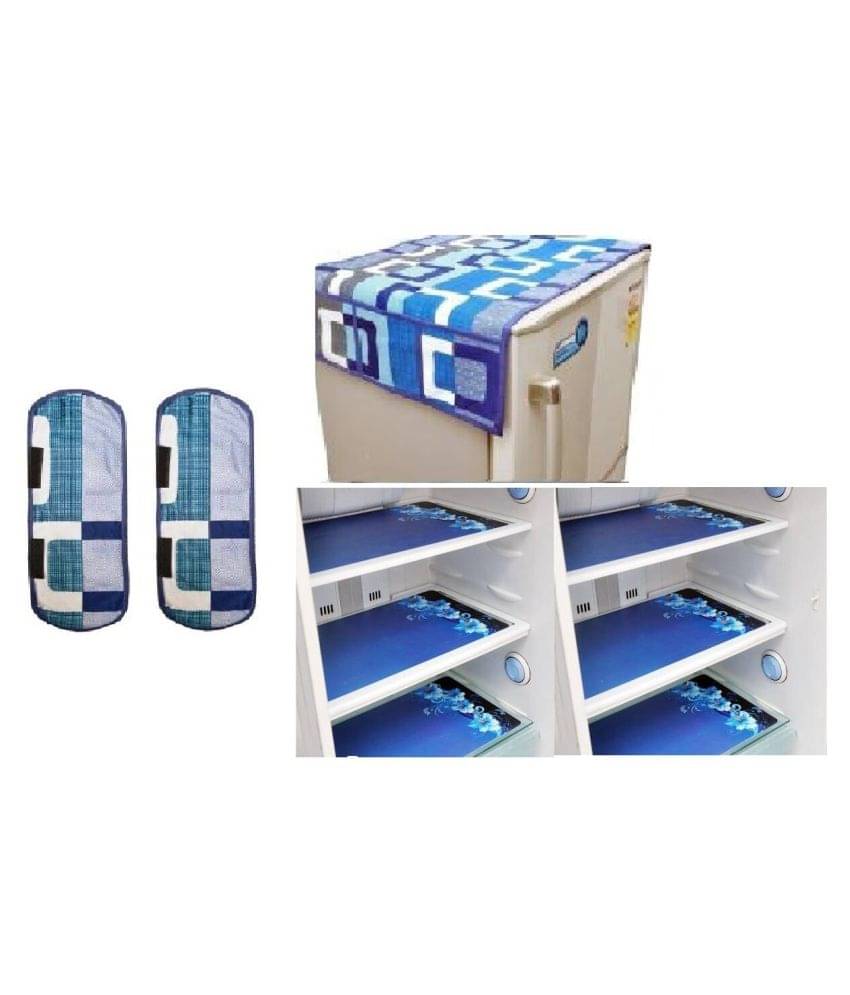 E-Retailer Set of 9 PVC Blue Fridge Top Cover E-Retailer Set of 9 PVC Blue Fridge Top Cover