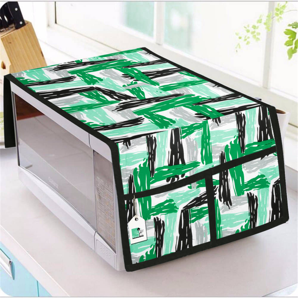 DECOTREE Single Cotton Aqua Microwave Oven Cover - 23-25L DECOTREE Single Cotton Aqua Microwave Oven Cover - 23-25L