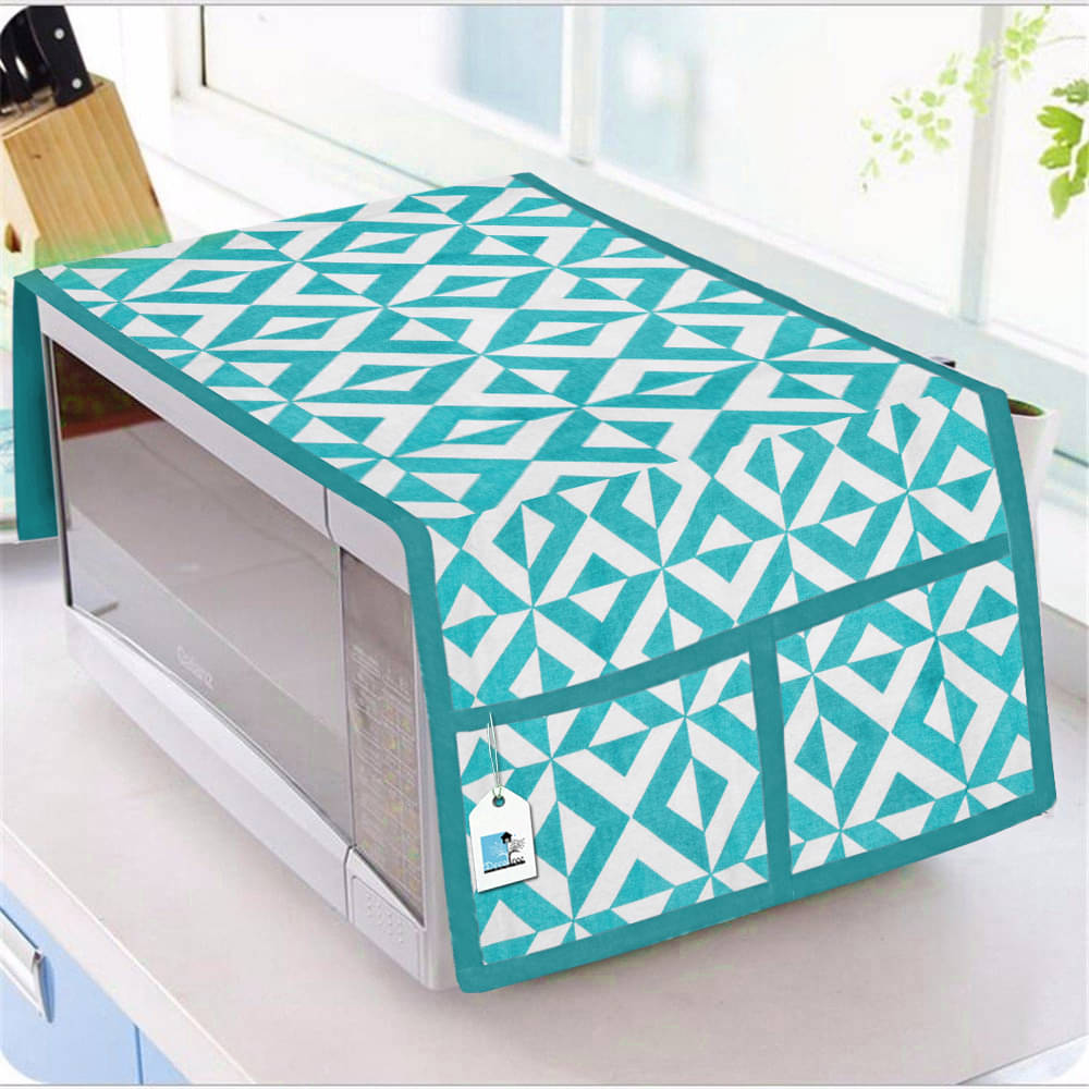     			DECOTREE Single Cotton Blue Microwave Oven Cover - 23-25L