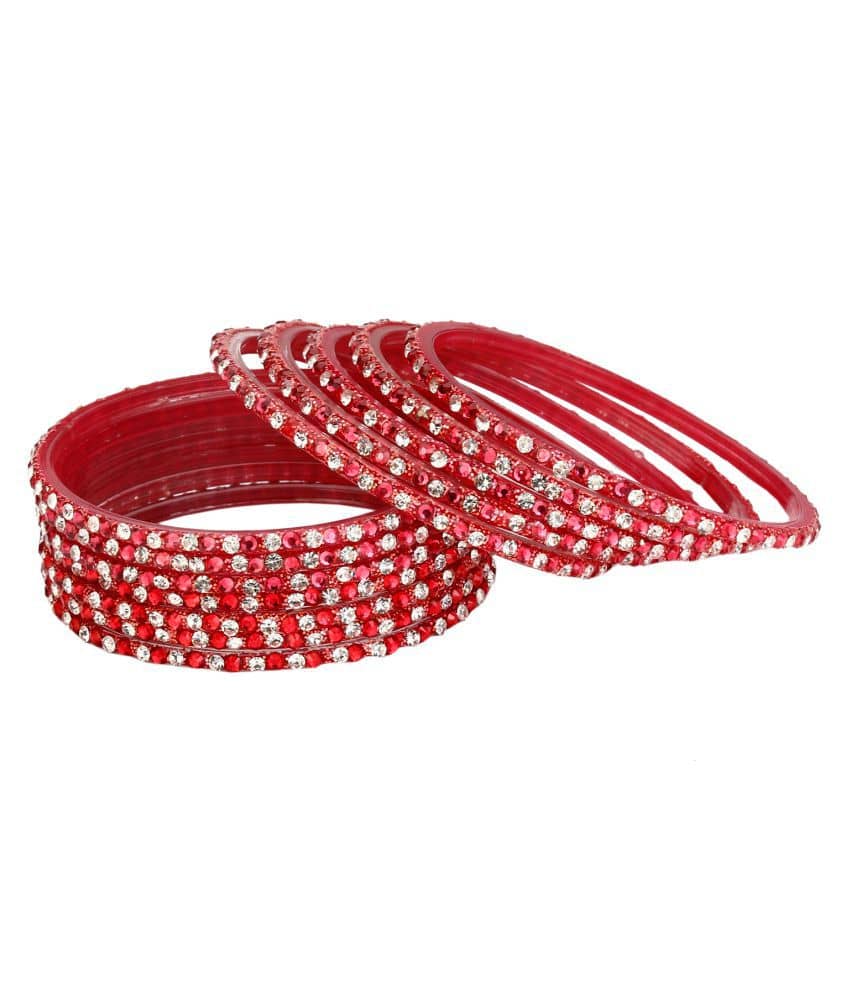 AFAST - Red Bangle Set (Pack of 1) - Bangles & Bracelets | Buy online on ZillyBuy