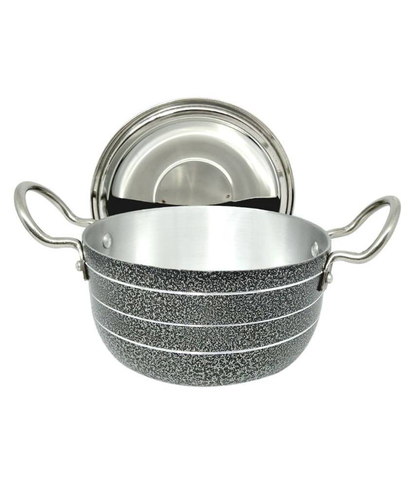     			bartan hub Pot/Patila With Lid Enamle Aluminum Pot 19 cm 1500 mL