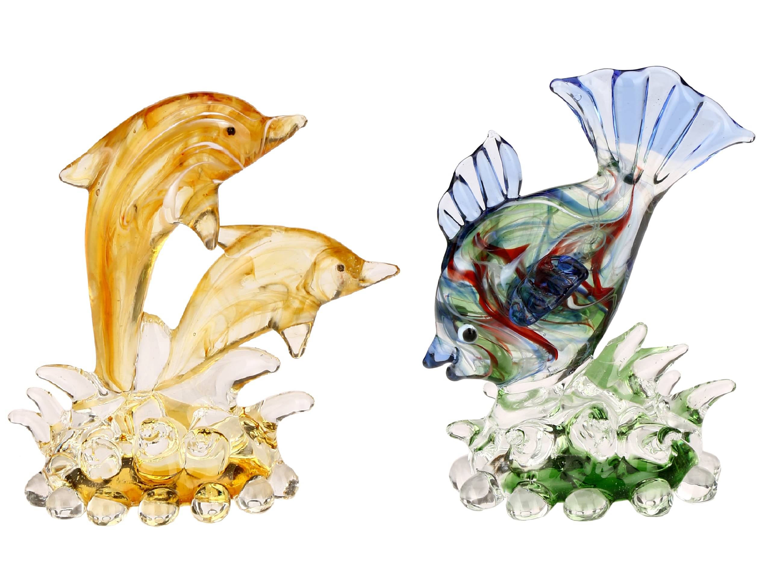     			AFAST Multicolour Glass Figurines - Pack of 2