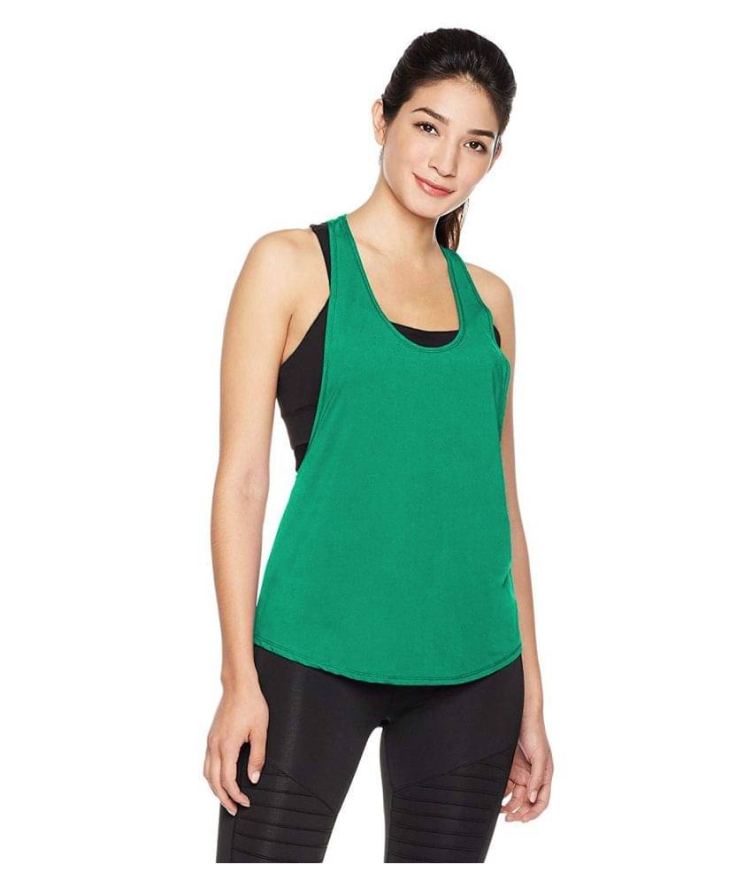     			THE BLAZZE Cotton Tank Tops - Green