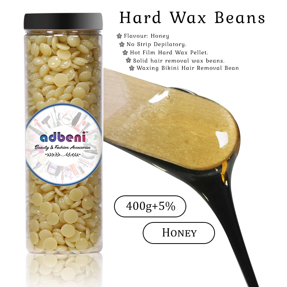 Adbeni Pellet Hot Wax For Hair Removal Hot Wax Honey 400 g Adbeni Pellet Hot Wax For Hair Removal Hot Wax Honey 400 g