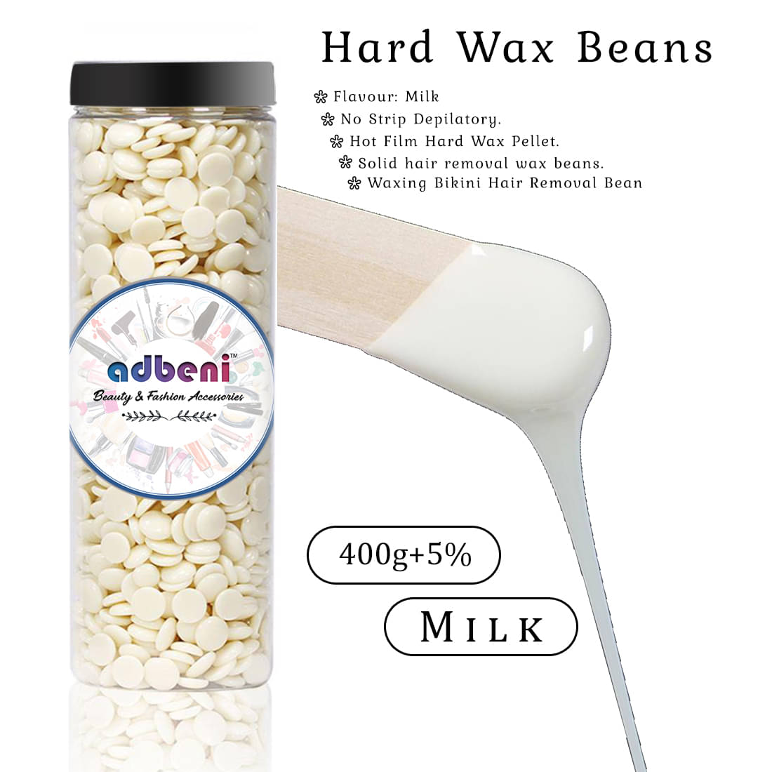 Adbeni Pellet Hot Wax For Hair Removal Hot Wax Milk 400 g Adbeni Pellet Hot Wax For Hair Removal Hot Wax Milk 400 g