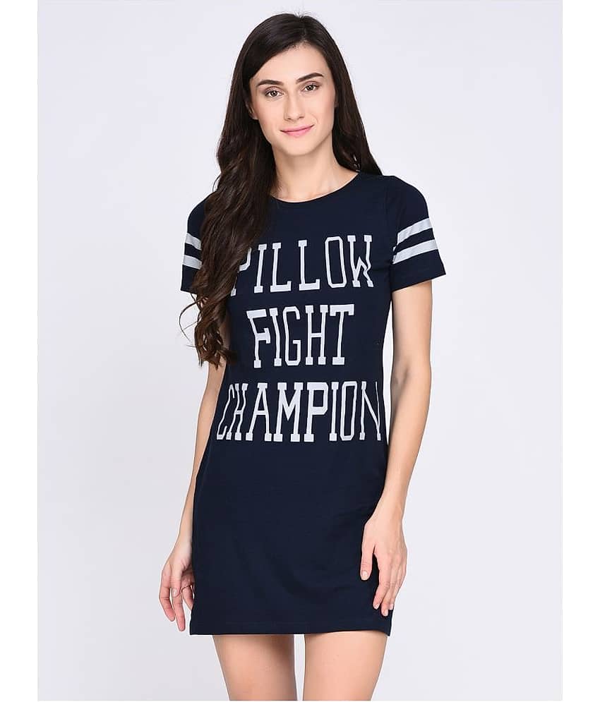 Rigo Cotton Night Dress - Navy - Nightwear & Loungewear | Buy online on ZillyBuy