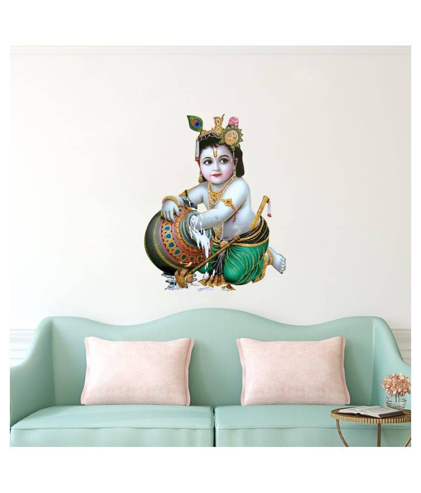     			Decor Villa Bal Krishna Religious & Inspirational Sticker ( 45 x 58 cms )