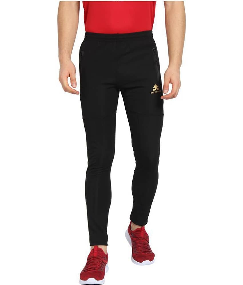 OFF LIMITS Black Polyester Trackpants - Track Pants | Buy online on ZillyBuy