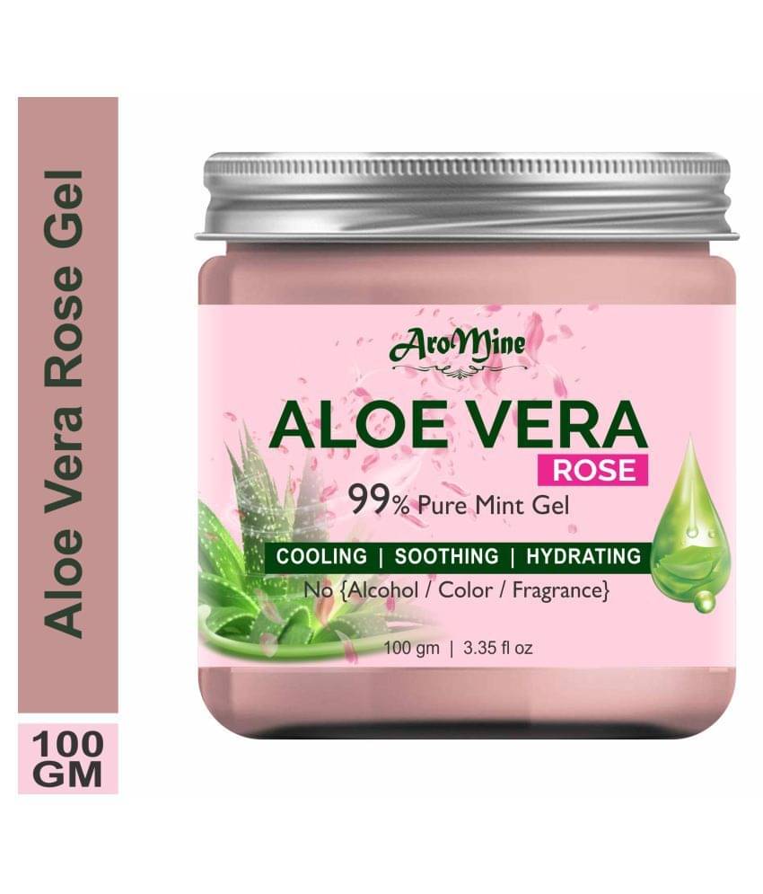     			Aromine 99% Pure Rose Petal Aloevera Gel For Skin Fairness, Brightness Moisturizer 100 gm